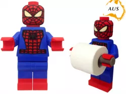 Lego Spider Man Toilet Roll Holder Bathroom Decor Hook Hanger