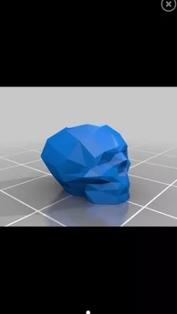Low Poly Skull Paracord Bead V2
