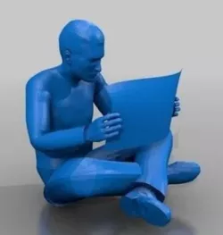 Male reading