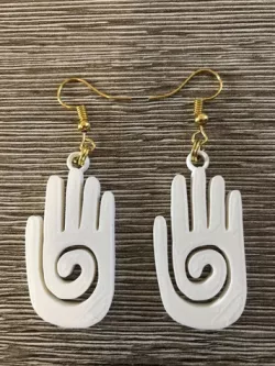 Mayan hand earrings