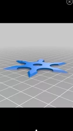 Ninja throwing star/shuriken keychain