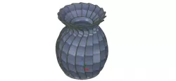 original origami flower vase vo01 for 3d-print or cnc