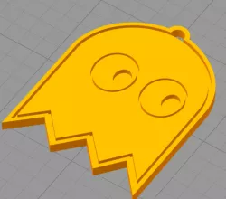 Pac-Man GHOST Keychain