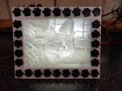 Paw Print Frame For My Light Box