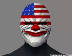 Payday the Heist Dallas Game Mask Cosplay Halloween STL File