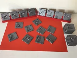 Periodic Table of Elements p-block chemistry - stl file