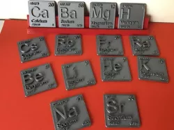 Periodic Table of Elements s-block chemistry - stl file