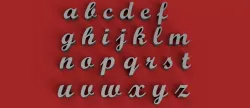 SCRIPTBOLD lowercase 3D letters STL file