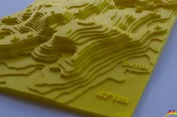 Serra da Estrela 3D printed Contour Map