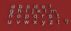 SIMPLEX font lowercase 3D letters STL file