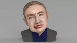 Stephen Hawking bust ready for full color 3D printing