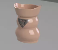 style vase cup vessel v302 for 3d-print or cnc