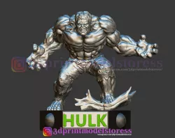 Super Hulk Marvel Comic Statue 3D Printable STL File