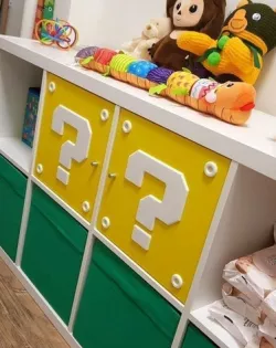 SUPER MARIO QUESTION MARK BLOCK IKEA FOR SHELFS