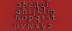 TEMPUS lowercase 3D letters STL file