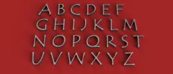 TEMPUS uppercase 3D letters STL file