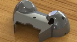 The lower part of the motorcycle dashboard housing