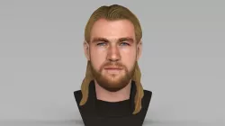 Thor Chris Hemsworth Avengers bust full color 3D printing ready