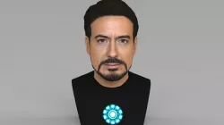 Tony Stark Downey Jr Iron Man bust full color 3D printing ready