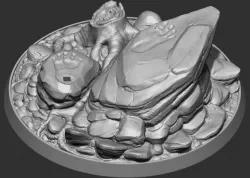 Turtle Barbarian Statue - Base