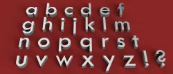 TWCEM font lowercase 3D letters STL file