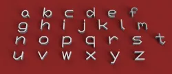 TXT lowercase 3D letters STL file