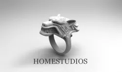 WereWolf ring 3D print model