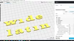 WIDE LATIN font lowercase 3D letters STL file