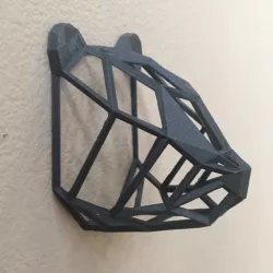 Wire Frame Panda Head