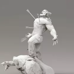 Wolverine statue