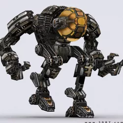 3DRT - Mech robot engineer - 02 Low-poly  3D model