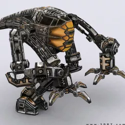 3DRT - Mech robot engineer - 04 Low-poly  3D model