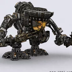 3DRT - Mech robot engineer - 05 Low-poly  3D model