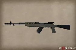 AAA SKS Modern Carbine Assault Rifle  Low-poly  3D model