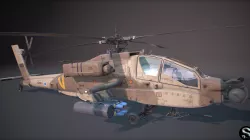 AH-64A Apache Low-poly  3D model