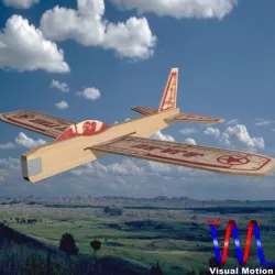 Balsawood Glider 002 Low-poly  3D model