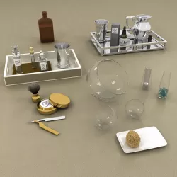 bathroom accessories set 3D model