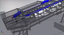 Big Steel construction with conveyor