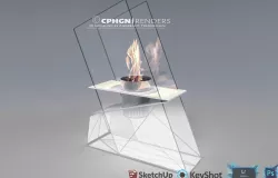 Bio Ethanol Table Burner 3D model