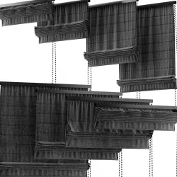 Black blinds 3D model