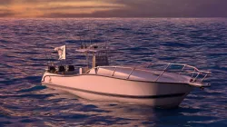 Boston Whaler Center Console Sport Fishing Boat Low-poly  3D model