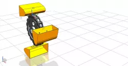 bucket elevator with chain and bucket