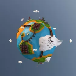 Cartoon Earth 3D model