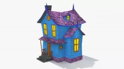 Cartoon home Low-poly  3D model