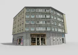city building 15 Low-poly  3D model