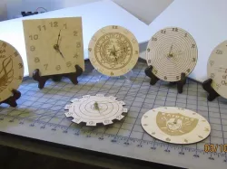 Clocks Clocks and more Clocks. Laser Cut