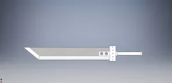 cloud strife final fantasy buster sword Low-poly  3D model