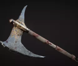 Crescent Axe  Low-poly  3D model