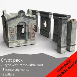 Crypt pack Low-poly  3D model