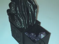 Cthulu Dice Box with Necronomicon Sigl